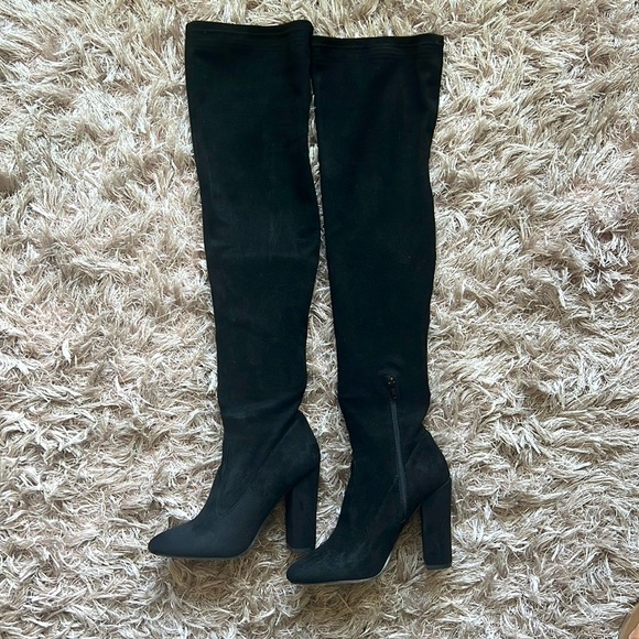 Aldo Thigh-high Black Boots, Sz 8.5 - Picture 2 of 7